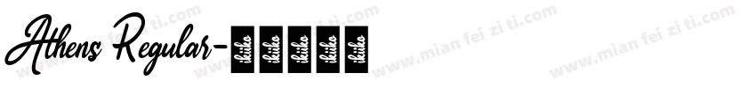 Athens Regular字体转换